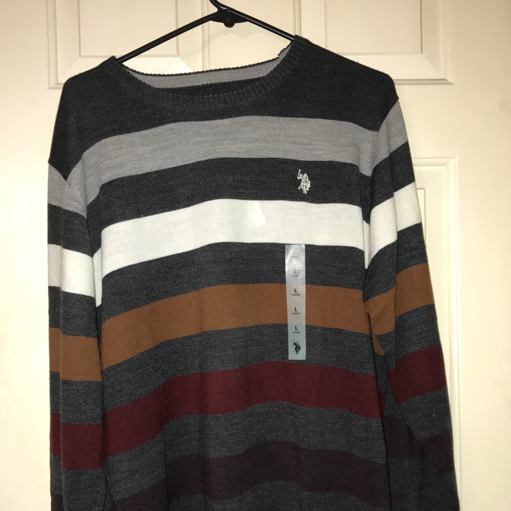 US Polo Assn. Striped Crewneck Sweater